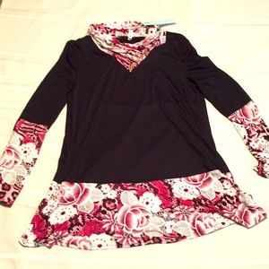 New Long Tunic Black Sz 12 Dressfo Mini Dress